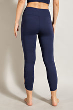 Load image into Gallery viewer, Lux Butter Soft Cropped Yoga Leggings with Fancy Cut Side
