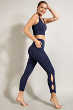 Load image into Gallery viewer, Lux Butter Soft Cropped Yoga Leggings with Fancy Cut Side