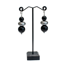 Load image into Gallery viewer, The Shadow and Silver Dangle Earrings