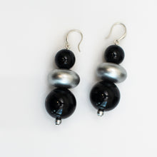 Load image into Gallery viewer, The Shadow and Silver Dangle Earrings