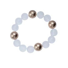 Load image into Gallery viewer, The Frost and Gold Stretch Bracelet