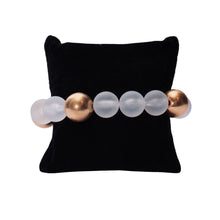 Load image into Gallery viewer, The Frost and Gold Stretch Bracelet