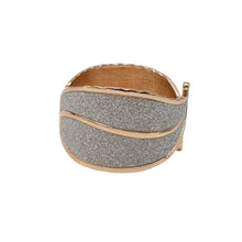 Load image into Gallery viewer, Shimmer Leaf Hinged Cuff Bracelet