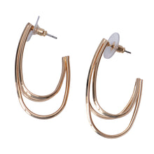 Load image into Gallery viewer, Triple Rounded Hoop Earrings