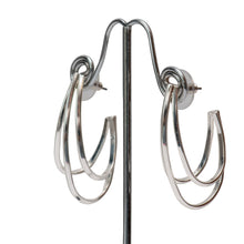 Load image into Gallery viewer, Triple Rounded Hoop Earrings