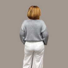 Load image into Gallery viewer, Shimmer Like A Star Metallic Boat Neck Sweater!