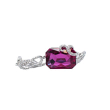 Load image into Gallery viewer, Pink Emerald-Cut Swarovski Charm Bracelet