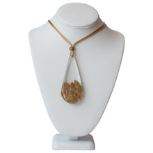 Load image into Gallery viewer, Clear Teardrop with Flakes Resin Necklace