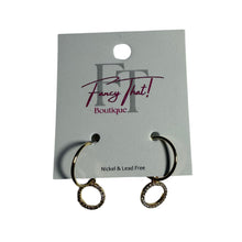 Load image into Gallery viewer, Halo Dangle Hoop Earrings