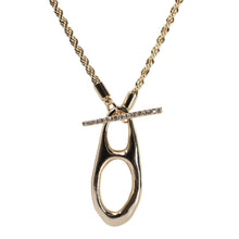 Load image into Gallery viewer, Elongated Toggle CZ Rope Necklace