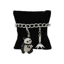 Load image into Gallery viewer, Bedazzled Panda Swarovski Charm Bracelet