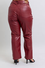 Load image into Gallery viewer, The Diva Tummy Control Vegan Leather Straight Leg Pant by Judy Blue