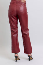 Load image into Gallery viewer, The Diva Tummy Control Vegan Leather Straight Leg Pant by Judy Blue