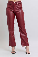 Load image into Gallery viewer, The Diva Tummy Control Vegan Leather Straight Leg Pant by Judy Blue