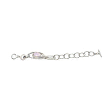 Load image into Gallery viewer, Light Pink Toggle Swarovski Charm Bracelet