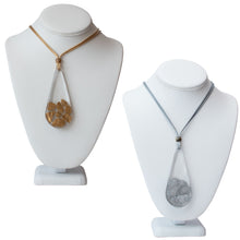 Load image into Gallery viewer, Clear Teardrop with Flakes Resin Necklace