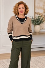 Load image into Gallery viewer, The Cozy Contrast V-Neck Sweater