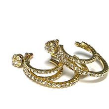 Load image into Gallery viewer, Triple Rounded Hoop Earrings