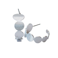Load image into Gallery viewer, Open End Eclipse Hoop Earrings