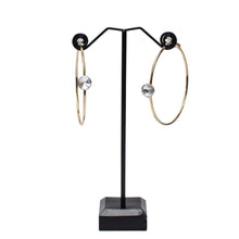 Load image into Gallery viewer, Dramatic Focus CZ Hoop Earrings with Lever Backs