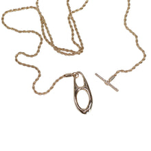 Load image into Gallery viewer, Elongated Toggle CZ Rope Necklace