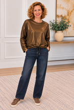 Load image into Gallery viewer, Chocolate Shimmer Lurex Top