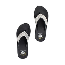 Load image into Gallery viewer, Millionaire's Dream Rhinestone Wedge Flip Flop Sandals by Yellow Box
