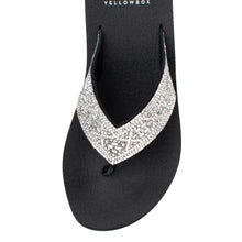 Load image into Gallery viewer, Millionaire's Dream Rhinestone Wedge Flip Flop Sandals by Yellow Box
