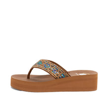 Load image into Gallery viewer, Millionaire's Dream Rhinestone Wedge Flip Flop Sandals by Yellow Box