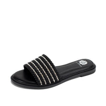 Load image into Gallery viewer, 5 Rows Of Glitz Slide Sandals By Yellow Box