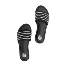 Load image into Gallery viewer, 5 Rows Of Glitz Slide Sandals By Yellow Box