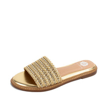 Load image into Gallery viewer, 5 Rows Of Glitz Slide Sandals By Yellow Box