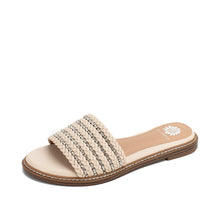 Load image into Gallery viewer, 5 Rows Of Glitz Slide Sandals By Yellow Box