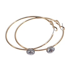 Load image into Gallery viewer, Dramatic Focus CZ Hoop Earrings with Lever Backs