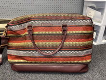 Load image into Gallery viewer, Checkered Embossed Faux Leather Drop Bottom Duffel By Ellen Tracy