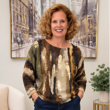 Load image into Gallery viewer, Fall Abstract Loose Knit Sweater