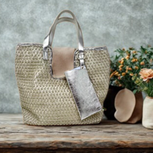 Load image into Gallery viewer, Summer Love Silver Metallic Handbag