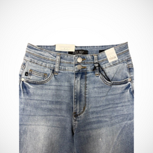 Load image into Gallery viewer, Light Wash Mid Waisted Wide Crop Jeans by Judy Blue