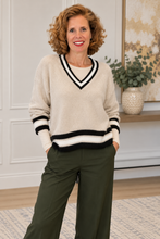Load image into Gallery viewer, The Cozy Contrast V-Neck Sweater