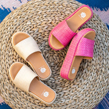 Load image into Gallery viewer, Summer Dreams Weaved Raffia Flatform Sandal by Yellow Box