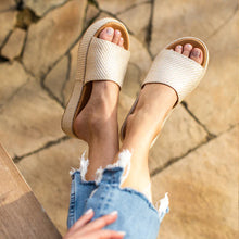 Load image into Gallery viewer, Summer Dreams Weaved Raffia Flatform Sandal by Yellow Box