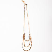 Load image into Gallery viewer, Delicate Triple Layer Faceted Beaded Necklace