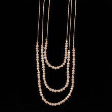 Load image into Gallery viewer, Delicate Triple Layer Faceted Beaded Necklace