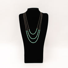 Load image into Gallery viewer, Delicate Triple Layer Faceted Beaded Necklace
