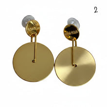 Load image into Gallery viewer, Deja Vu Drop Disk Earrings
