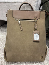 Load image into Gallery viewer, The Faux Suede Vegan Leather Top Handle Workbook Backpack