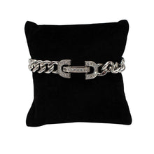 Load image into Gallery viewer, Making A Connection Polished Curb Bracelet with Cubic Zirconia Clasp