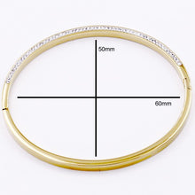 Load image into Gallery viewer, All Side Covered CZ Stainless Steel Bangle Bracelet