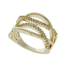Load image into Gallery viewer, Bending to Life CZ Ring