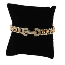 Load image into Gallery viewer, Making A Connection Polished Curb Bracelet with Cubic Zirconia Clasp